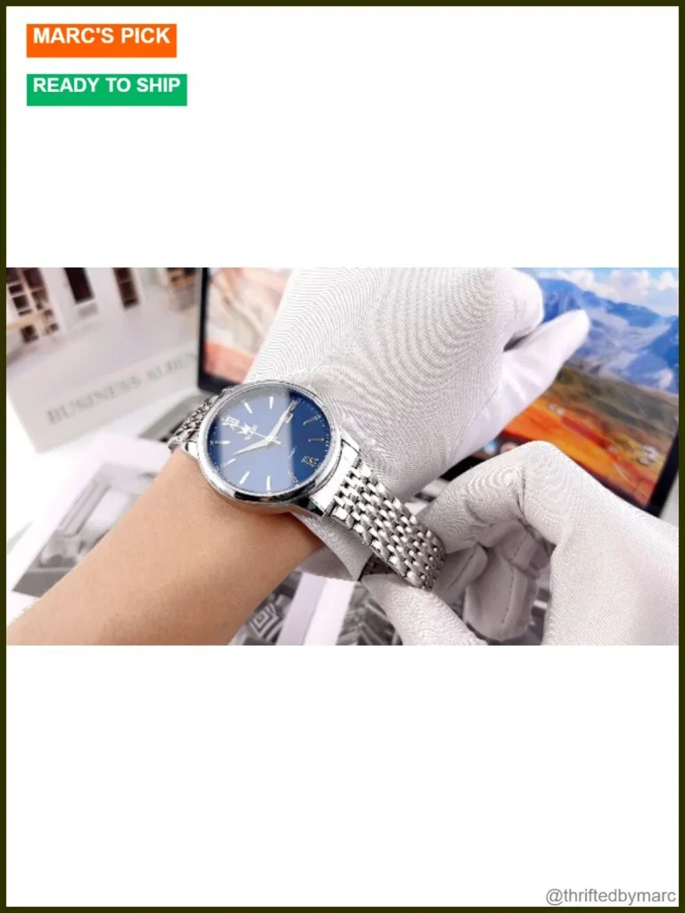 Mens Classic Luxury Waterproof Quartz Stainless Steel Dress Watch